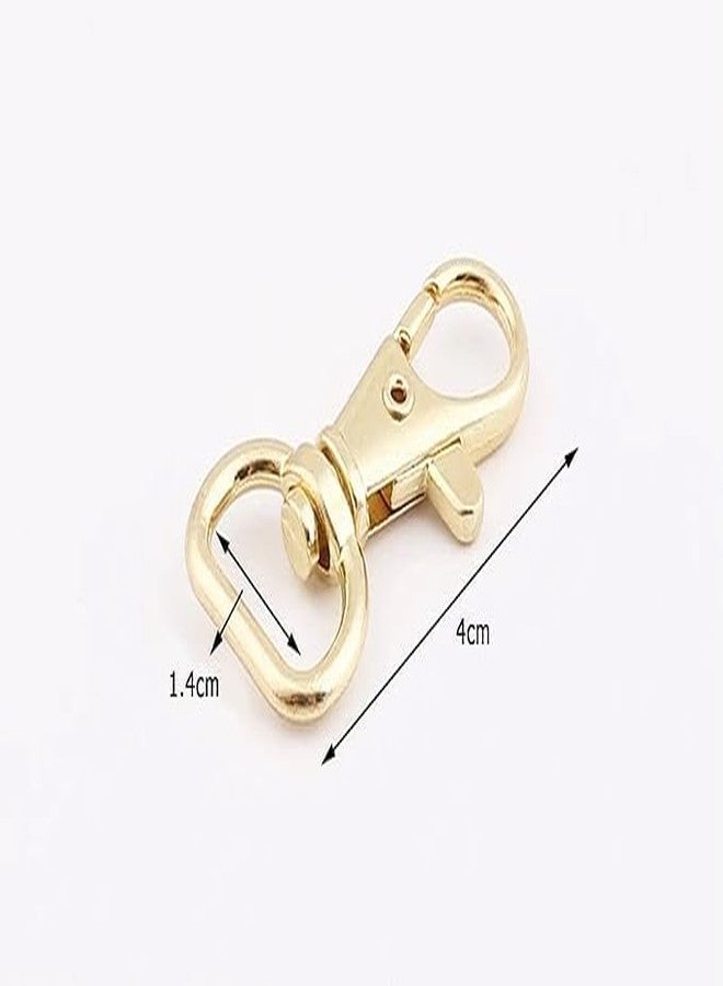 Artify | Metal Lobster Claw Clasps (Pack of 5) | D Ring 360 Swivel Trigger Snap Hooks for Making Keychain, jewllery Cotton Rope Art and DIY Project - Golden - Image 3